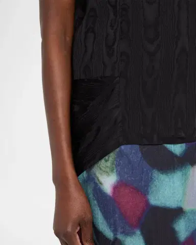 Dries Van Noten Caressa Moire Short-Sleeve Blouse | Thumbnail 5 Dries Van Noten Caressa Moire Short-Sleeve Blouse | Thumbnail 5