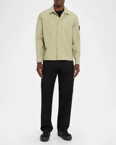 Stone Island Men's Cotton-Stretch Button-Down Shirt | Thumbnail 2 Stone Island Men's Cotton-Stretch Button-Down Shirt | Thumbnail 2