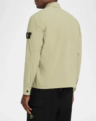 Stone Island Men's Cotton-Stretch Button-Down Shirt | Thumbnail 3 Stone Island Men's Cotton-Stretch Button-Down Shirt | Thumbnail 3
