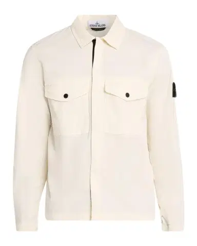 Stone Island Men's Cotton-Stretch Concealed Button-Down Shirt | Thumbnail 1 Stone Island Men's Cotton-Stretch Concealed Button-Down Shirt | Thumbnail 1