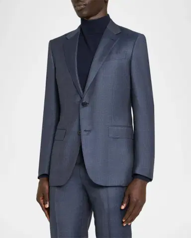 Zegna Men's Ticweave Wool Single-Breasted Sport Coat | Thumbnail 4 Zegna Men's Ticweave Wool Single-Breasted Sport Coat | Thumbnail 4