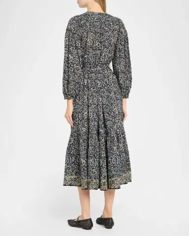 Ulla Johnson Serephina Long-Sleeve Midi Dress | Thumbnail 3 Ulla Johnson Serephina Long-Sleeve Midi Dress | Thumbnail 3