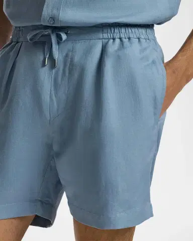 Ralph Lauren Purple Label Men's Silk-Linen Drawstring Shorts | Thumbnail 5 Ralph Lauren Purple Label Men's Silk-Linen Drawstring Shorts | Thumbnail 5