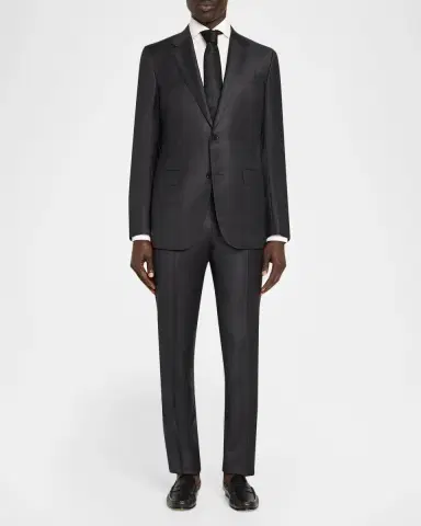 Zegna Men's 12milmil12 Wool Tonal Check Suit | Thumbnail 2 Zegna Men's 12milmil12 Wool Tonal Check Suit | Thumbnail 2