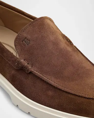 Tod 's Men 's Pantofola Suede Loafers | Thumbnail 2 Tod 's Men 's Pantofola Suede Loafers | Thumbnail 2