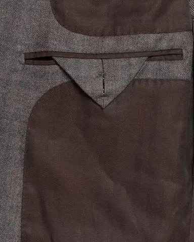 Zegna Men's Cashmere and Silk Plaid Sport Coat | Thumbnail 6 Zegna Men's Cashmere and Silk Plaid Sport Coat | Thumbnail 6