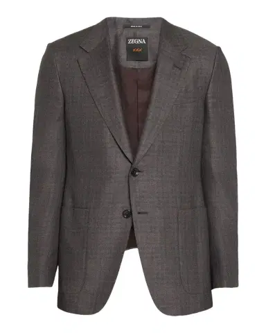 Zegna Men's Cashmere and Silk Plaid Sport Coat | Thumbnail 1 Zegna Men's Cashmere and Silk Plaid Sport Coat | Thumbnail 1