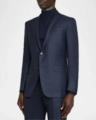 Zegna Men's 12milmil12 Wool Tonal Check Suit | Thumbnail 4 Zegna Men's 12milmil12 Wool Tonal Check Suit | Thumbnail 4