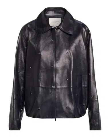 Lafayette 148 New York Dotted Lambskin Leather Bomber Jacket | Thumbnail 1 Lafayette 148 New York Dotted Lambskin Leather Bomber Jacket | Thumbnail 1