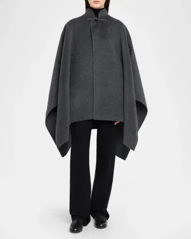 Róhe Double-Faced Wool-Cashmere Poncho | Thumbnail 2 Róhe Double-Faced Wool-Cashmere Poncho | Thumbnail 2