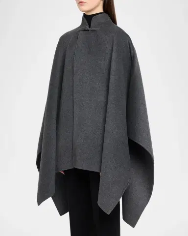 Róhe Double-Faced Wool-Cashmere Poncho | Thumbnail 4 Róhe Double-Faced Wool-Cashmere Poncho | Thumbnail 4