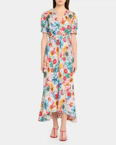 Saloni Lea Printed Long Dress | Thumbnail 2 Saloni Lea Printed Long Dress | Thumbnail 2