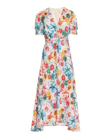 Saloni Lea Printed Long Dress | Thumbnail 1 Saloni Lea Printed Long Dress | Thumbnail 1