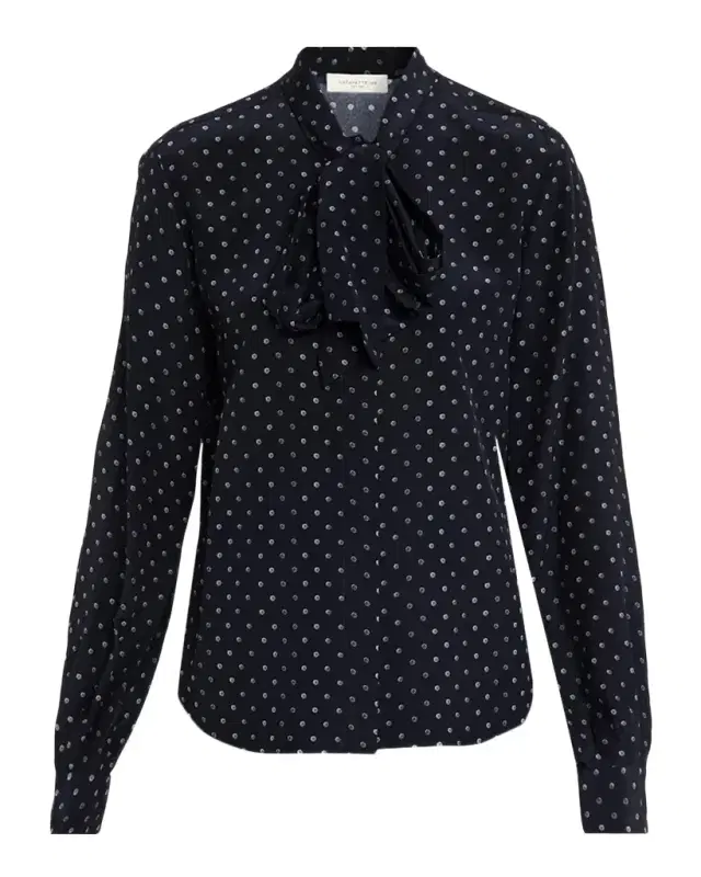 Polka Dot Silk Crepe De Chine Blouse Polka Dot Silk Crepe De Chine Blouse