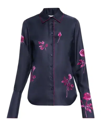 Lafayette 148 New York Floral-Print Silk Twill Blouse | Thumbnail 1 Lafayette 148 New York Floral-Print Silk Twill Blouse | Thumbnail 1