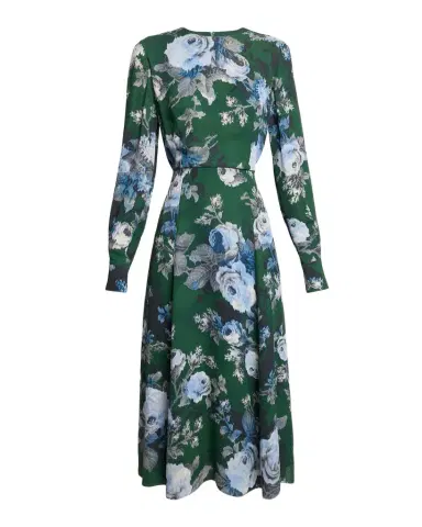 Erdem Floral Crepe A-Line Midi Dress | Thumbnail 1 Erdem Floral Crepe A-Line Midi Dress | Thumbnail 1