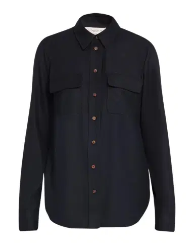 Lafayette 148 New York Brushed Wool Button-Front Shirt | Thumbnail 1 Lafayette 148 New York Brushed Wool Button-Front Shirt | Thumbnail 1