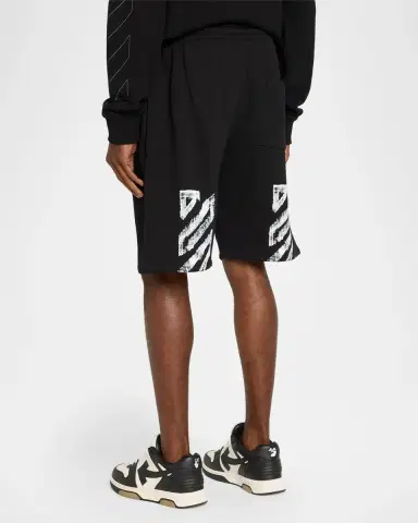 Off-White Men's Motion Arrow Cotton Drawstring Shorts | Thumbnail 3 Off-White Men's Motion Arrow Cotton Drawstring Shorts | Thumbnail 3