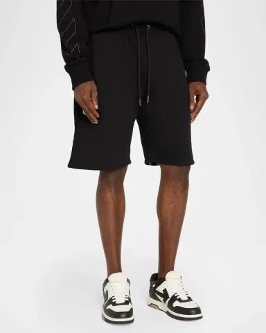 Off-White Men's Motion Arrow Cotton Drawstring Shorts | Thumbnail 4 Off-White Men's Motion Arrow Cotton Drawstring Shorts | Thumbnail 4