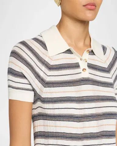 rag & bone Teresa Striped Silk-Blend Polo | Thumbnail 5 rag & bone Teresa Striped Silk-Blend Polo | Thumbnail 5