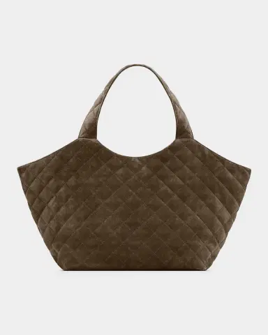 Saint Laurent Icare Medium Quilted Suede Tote Bag | Thumbnail 3 Saint Laurent Icare Medium Quilted Suede Tote Bag | Thumbnail 3
