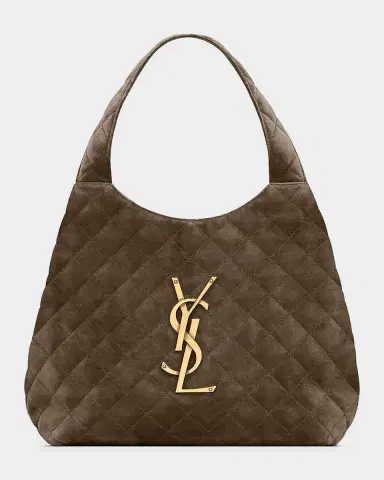 Saint Laurent Icare Medium Quilted Suede Tote Bag | Thumbnail 8 Saint Laurent Icare Medium Quilted Suede Tote Bag | Thumbnail 8