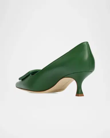 Manolo Blahnik 50mm Maysale Leather Buckle Pumps | Thumbnail 4 Manolo Blahnik 50mm Maysale Leather Buckle Pumps | Thumbnail 4