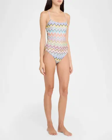 Missoni Zigzag One-Piece Swimsuit | Thumbnail 4 Missoni Zigzag One-Piece Swimsuit | Thumbnail 4