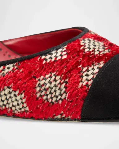 Manolo Blahnik 70mm Capsli Raffia and Suede Slingback Pumps | Thumbnail 5 Manolo Blahnik 70mm Capsli Raffia and Suede Slingback Pumps | Thumbnail 5