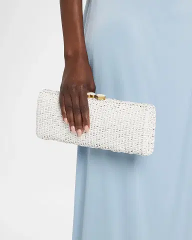Poolside The Nantucket Woven Leather Clutch | Thumbnail 2 Poolside The Nantucket Woven Leather Clutch | Thumbnail 2