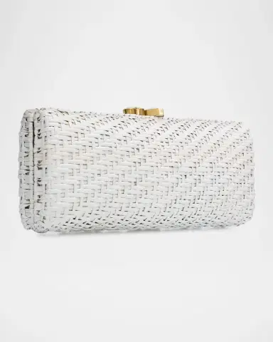 Poolside The Nantucket Woven Leather Clutch | Thumbnail 3 Poolside The Nantucket Woven Leather Clutch | Thumbnail 3