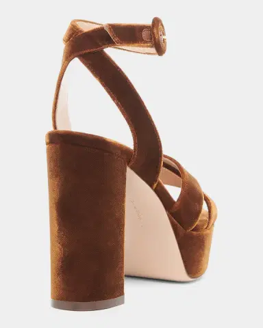 Gianvito Rossi Sabrina 70MM Platform Velvet Sandals | Thumbnail 2 Gianvito Rossi Sabrina 70MM Platform Velvet Sandals | Thumbnail 2