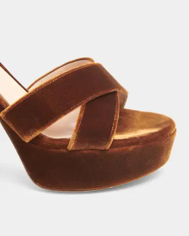 Gianvito Rossi Sabrina 70MM Platform Velvet Sandals | Thumbnail 3 Gianvito Rossi Sabrina 70MM Platform Velvet Sandals | Thumbnail 3