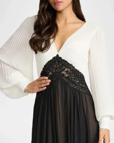 Tadashi Shoji Embroidered Two-Tone Georgette Gown | Thumbnail 4 Tadashi Shoji Embroidered Two-Tone Georgette Gown | Thumbnail 4