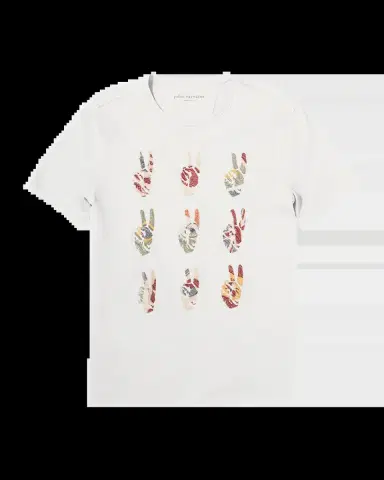 JOHN VARVATOS Multi Peace Hand Crewneck T-Shirt | Thumbnail 2 JOHN VARVATOS Multi Peace Hand Crewneck T-Shirt | Thumbnail 2