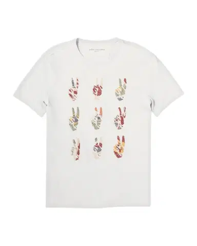 JOHN VARVATOS Multi Peace Hand Crewneck T-Shirt | Thumbnail 1 JOHN VARVATOS Multi Peace Hand Crewneck T-Shirt | Thumbnail 1