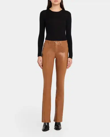 L'AGENCE Selma High-Rise Coated Sleek Baby Boot Jeans | Thumbnail 2 L'AGENCE Selma High-Rise Coated Sleek Baby Boot Jeans | Thumbnail 2