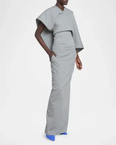 Issey Miyake Allow Sculptural Cape Maxi Dress | Thumbnail 6 Issey Miyake Allow Sculptural Cape Maxi Dress | Thumbnail 6