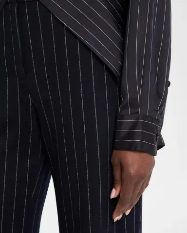 Lafayette 148 New York Pinstripe Silk Convertible Wrap Blouse | Thumbnail 5 Lafayette 148 New York Pinstripe Silk Convertible Wrap Blouse | Thumbnail 5