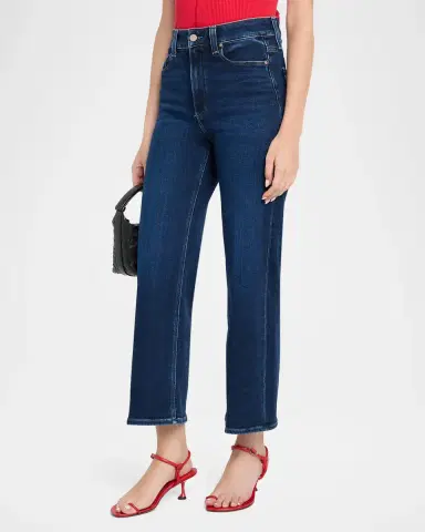 PAIGE Anessa High-Rise Wide-Leg Denim Jeans | Thumbnail 4 PAIGE Anessa High-Rise Wide-Leg Denim Jeans | Thumbnail 4