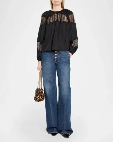 Ulla Johnson Bess Silk Long-Sleeve Blouse | Thumbnail 2 Ulla Johnson Bess Silk Long-Sleeve Blouse | Thumbnail 2