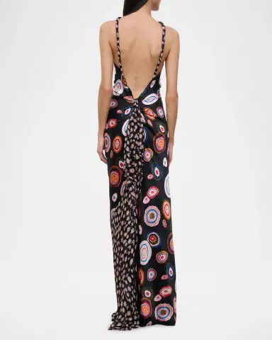 Staud Charli Printed Silk Maxi Dress | Thumbnail 3 Staud Charli Printed Silk Maxi Dress | Thumbnail 3