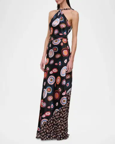 Staud Charli Printed Silk Maxi Dress | Thumbnail 4 Staud Charli Printed Silk Maxi Dress | Thumbnail 4