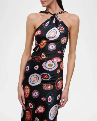 Staud Charli Printed Silk Maxi Dress | Thumbnail 5 Staud Charli Printed Silk Maxi Dress | Thumbnail 5