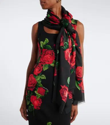 Dolce & Gabbana Floral silk scarf | Thumbnail 5 Dolce & Gabbana Floral silk scarf | Thumbnail 5