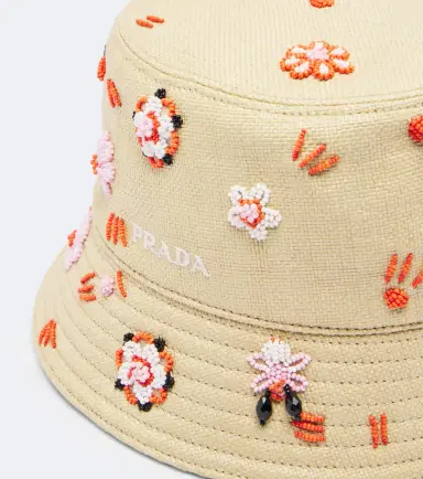 Prada Embroidered canvas bucket hat | Thumbnail 3 Prada Embroidered canvas bucket hat | Thumbnail 3