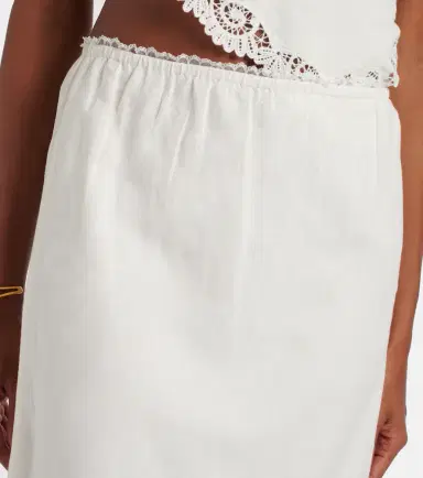 Posse Darya embroidered linen and cotton midi skirt | Thumbnail 2 Posse Darya embroidered linen and cotton midi skirt | Thumbnail 2