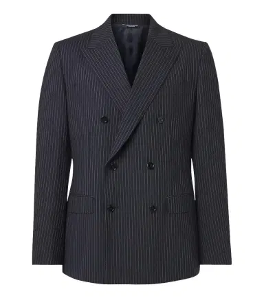 Dolce & Gabbana Pinstripe double-breasted wool-blend blazer | Thumbnail 1 Dolce & Gabbana Pinstripe double-breasted wool-blend blazer | Thumbnail 1