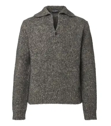 Dolce & Gabbana Wool, alpaca, and linen polo sweater | Thumbnail 1 Dolce & Gabbana Wool, alpaca, and linen polo sweater | Thumbnail 1