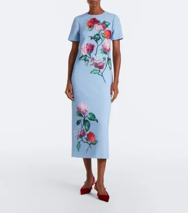 Carolina Herrera Embellished floral-appliqué midi dress | Thumbnail 3 Carolina Herrera Embellished floral-appliqué midi dress | Thumbnail 3